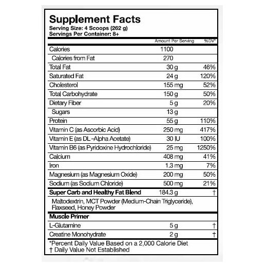 MusclePharm Combat Black Weight Gainer 2270g - Vanilla