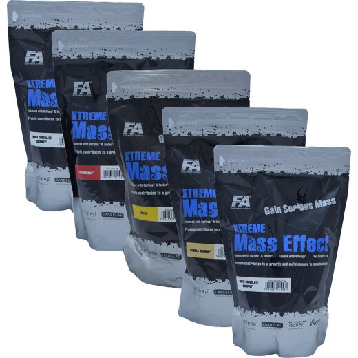 FA Nutrition Xtreme Mass Effect 1kg - Vanilla-Almond- 5er VORTEILSPACK