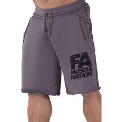FA Muscle Nation Sweatshorts 01 Washed Grey
