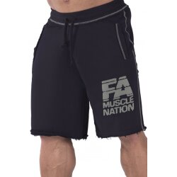 FA Muscle Nation Sweatshorts 01 Washed Black