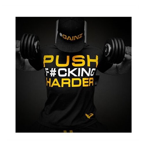 Dedicated Nutrition T-Shirt "Push #UCKING Harder"