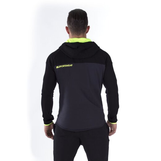 FA Sportswear Hoodie Jacket 01 Basic DarkGrey NeonFlash