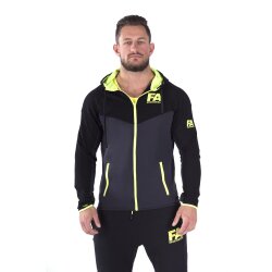 FA Sportswear Hoodie Jacket 01 Basic DarkGrey NeonFlash