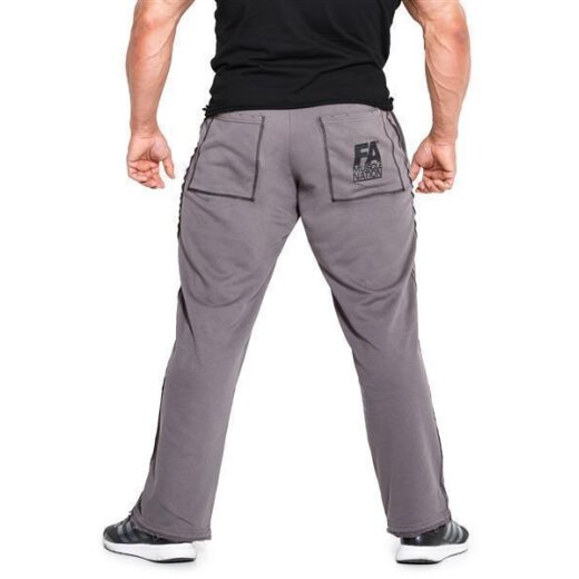 FA Muscle Nation Sweatpants 01 Drawcord Washed Grey