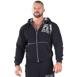 FA Muscle Nation Hoodie Jacket 01 Basic Washed Black
