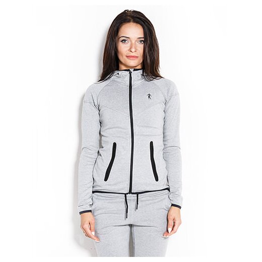 Kevin Levrone Hoodie Jacket 01 LW Melange Grey