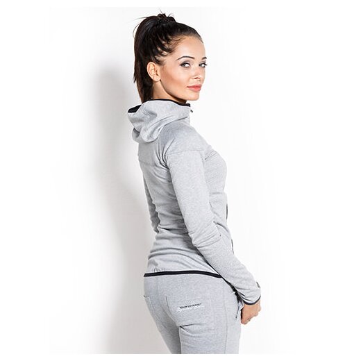 Kevin Levrone Hoodie Jacket 01 LW Melange Grey