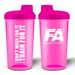 FA Nutrition Shaker 700ml - NEON PINK "TRAIN FOR...