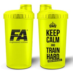 FA Nutrition Shaker 700ml - NEON GELB "KEEP CALM"