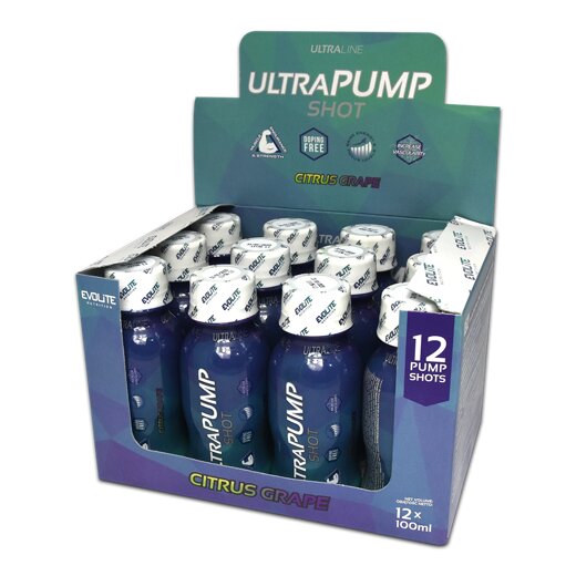 Evolite Nutrition Ultra Pump shot 100ml - Lemon Lime Cherry 12er Pack