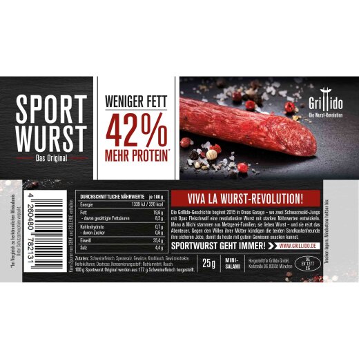 Grillido Sportwurst Original 25g