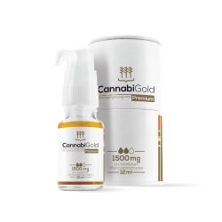 CannabiGold Premium 12ml 1500mg - natürliches CBD...
