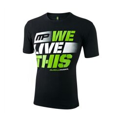 MusclePharm Mens T-Shirt We Live This Black - XXL