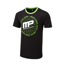 MusclePharm Mens T-Shirt Circular Logo MP Black - XXL