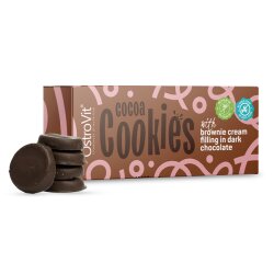 OstroVit Cocoa Cookies with brownie cream filling in dark...