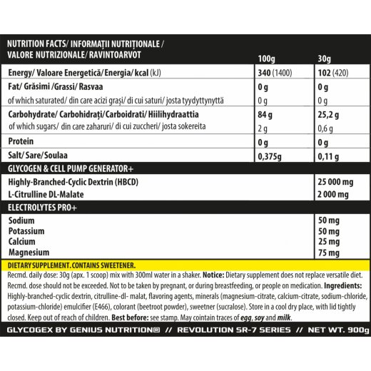 Genius Nutrition Glyco GEX 900g