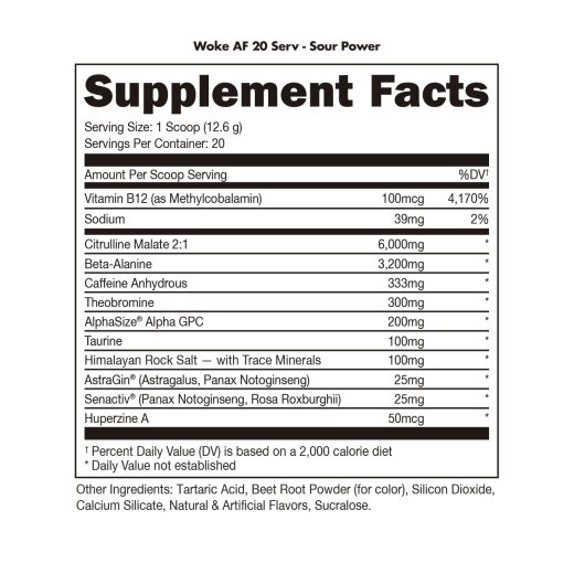 Bucked Up Woke AF Nootropic Pre-Workout