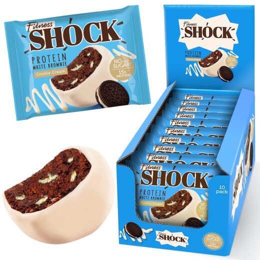 Fitness Shock Protein Brownie 50g Zitrone Mohn