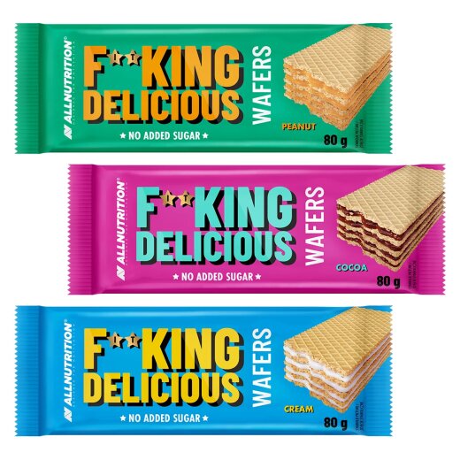 Allnutrition Fitking Delicious Wafers 80g Cream