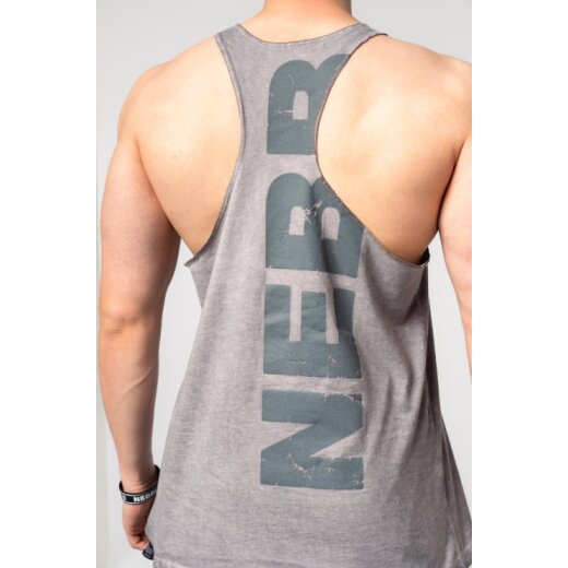 Nebbia Washed-off oversized-Tanktop MAX OUT 359 light grey M