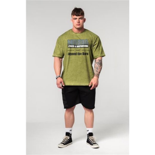Nebbia Washed-off oversized T-Shirt HERITAGE 355 Green M