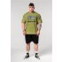 Nebbia Washed-off oversized T-Shirt HERITAGE 355 Green M