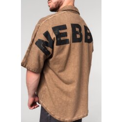 Nebbia Washed-off Oversized T-Shirt 90s THROWBACK 347 Light Brown L