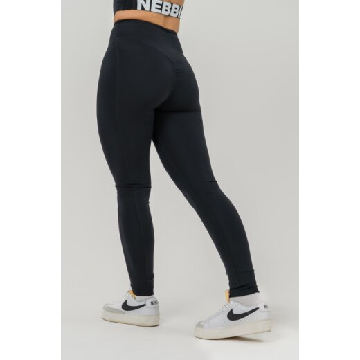Nebbia Fitness-Leggings mit hohem Bund GLUTE CHECK 613 Black XS