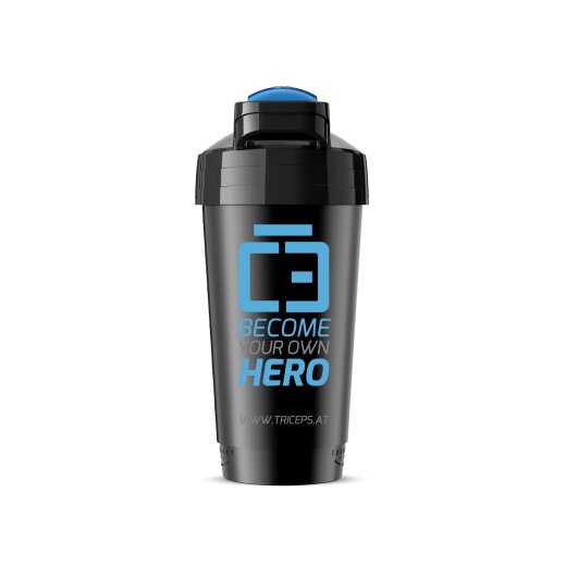 Triceps Shaker 700ml Become Your Own Hero Black-Blue