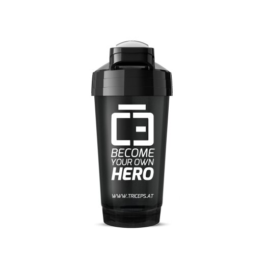 Triceps Shaker 700ml Become Your Own Hero Black-White