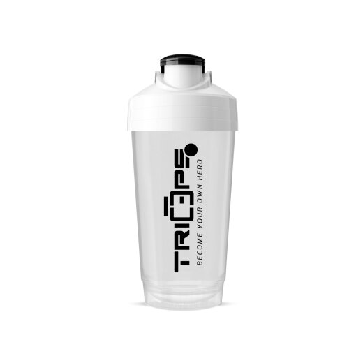 Triceps Shaker 700ml Become Your Own Hero Transparent-Black