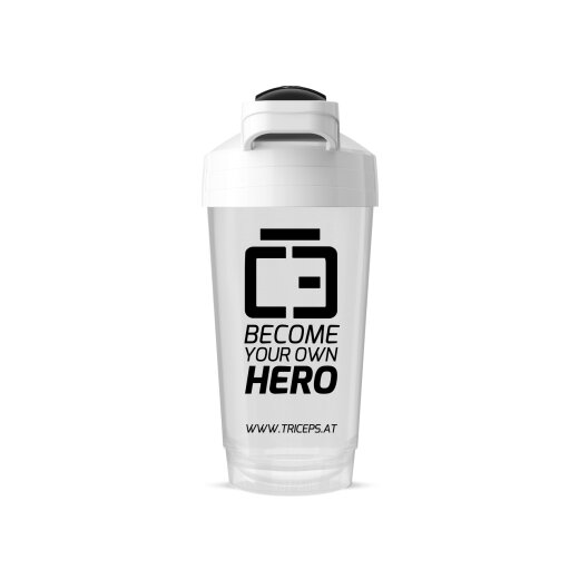 Triceps Shaker 700ml Become Your Own Hero Transparent-Black
