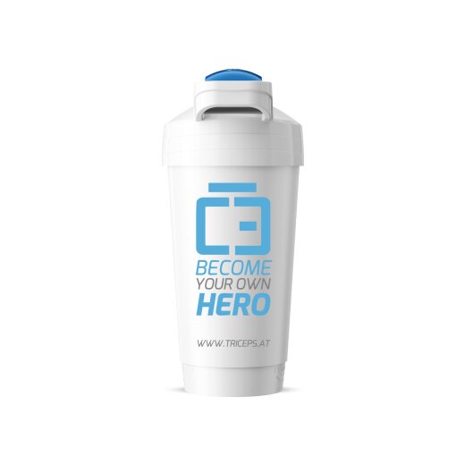 Triceps Shaker 700ml Become Your Own Hero White-Blue