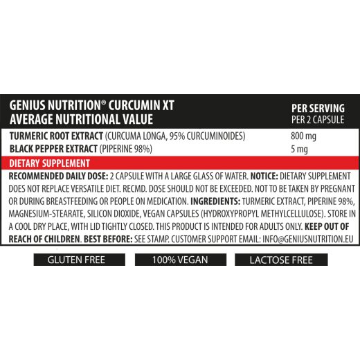 Genius Nutrition Curcumin-XT 90caps