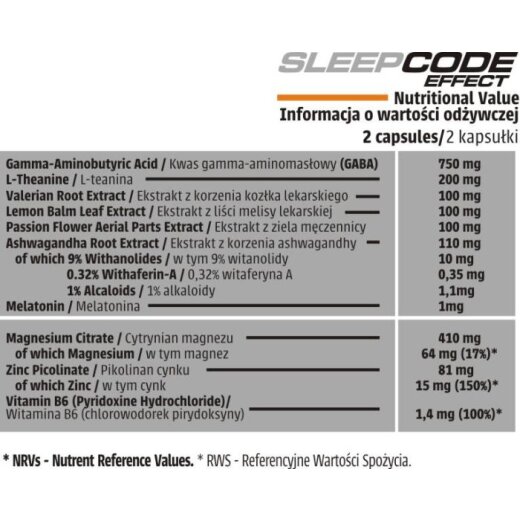Human Code Sleep Code Effect 60caps