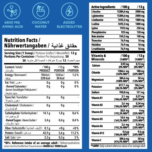 Nano Supps Hydro Amino 390g Blue Raspberry