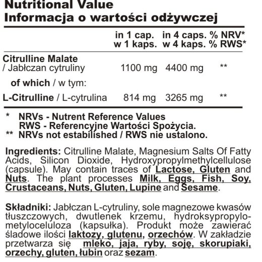 Genlab Citrugen CItrulline Malate 4400 120 vege caps