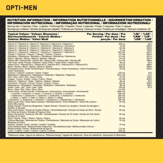 Optimum Nutrition Opti Men 90 Tabs