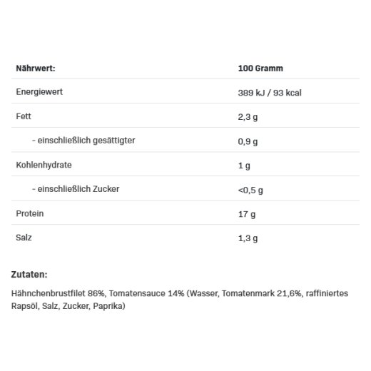 Allnutrition Fitmeal Hähnchenbrust in Tomaten Sauce 150g