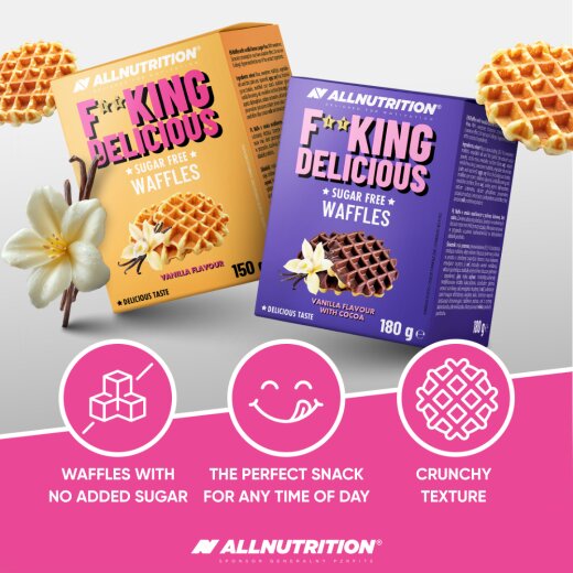 Allnutrition Fitking Delicious Waffles Vanilla with Cocoa 180g