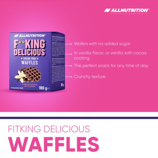 Allnutrition Fitking Delicious Waffles Vanilla with Cocoa 180g