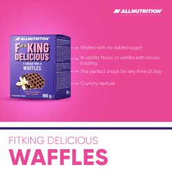 Allnutrition Fitking Delicious Waffles Vanilla with Cocoa 180g