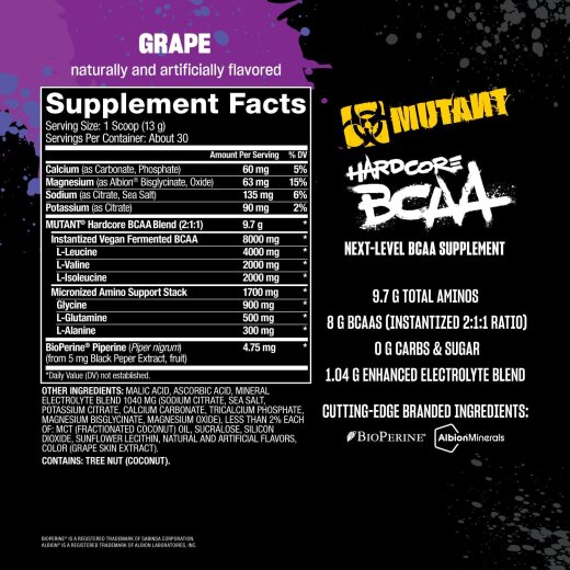 Mutant Hardcore BCAA - 390 g Fruit Punch