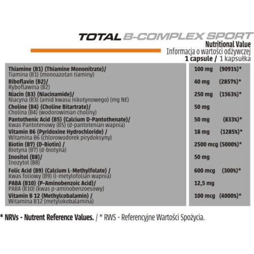 Human Code Total B Complex Sport 60 vege caps
