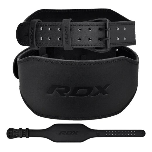 RDX Sports 6-Inch Leather Gym Belt S