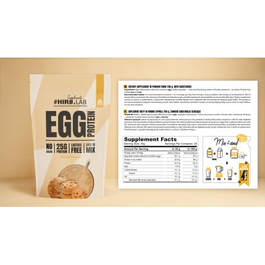 Hiro Lab Egg Protein 750g Cookies