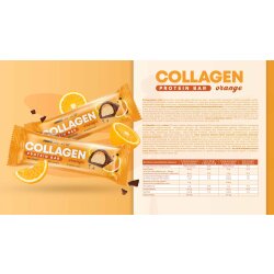 Hiro Lab Collagen Protein Bar 12x 50g Orange