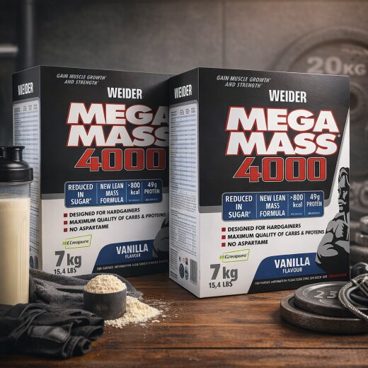 Weider Mega Mass 4000 -  2x 7kg Vanille MHD 30.05.26
