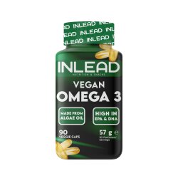 Inlead Nutrition Vegan Omega 3 - 90 Kapseln mit DHA &...