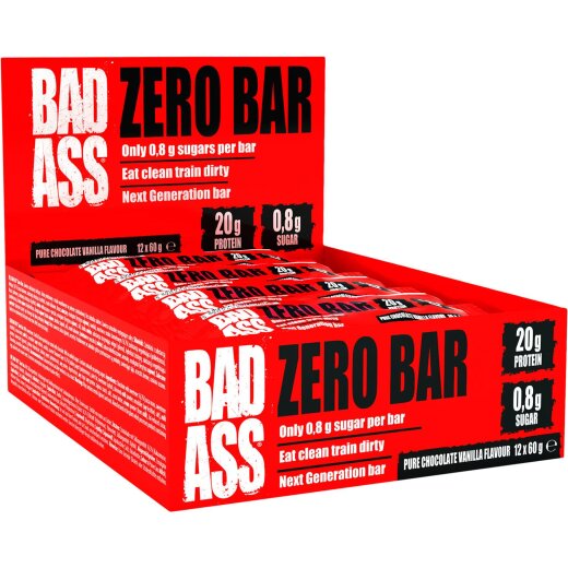 BAD ASS Zero Bar 60g - Chocolate Cake - 12er Pack